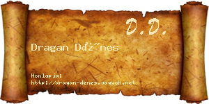 Dragan Dénes névjegykártya